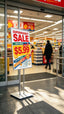 floor sign stand，floor standing sign holder