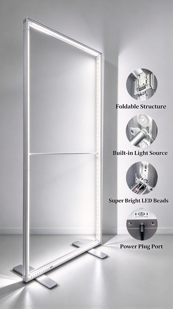 Double-Sided Portable Light Box Display
