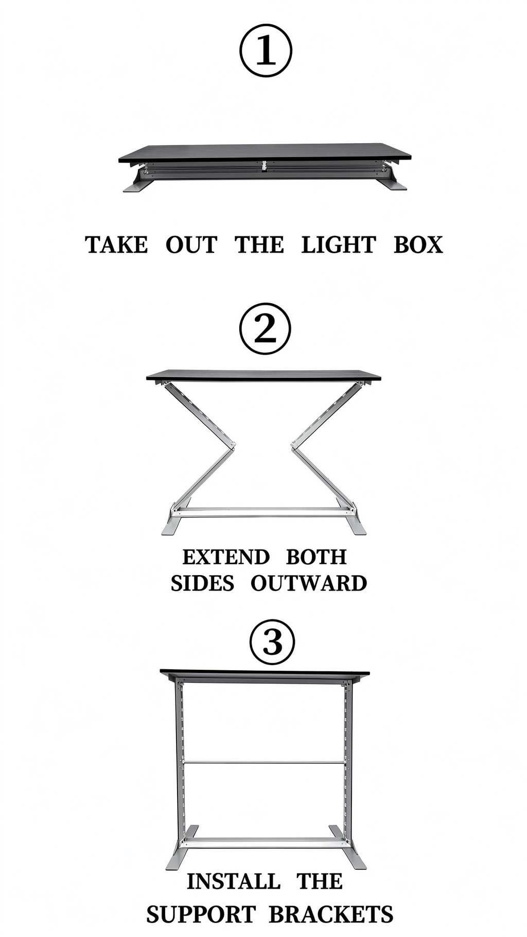 tabletop light box，countertop display riser