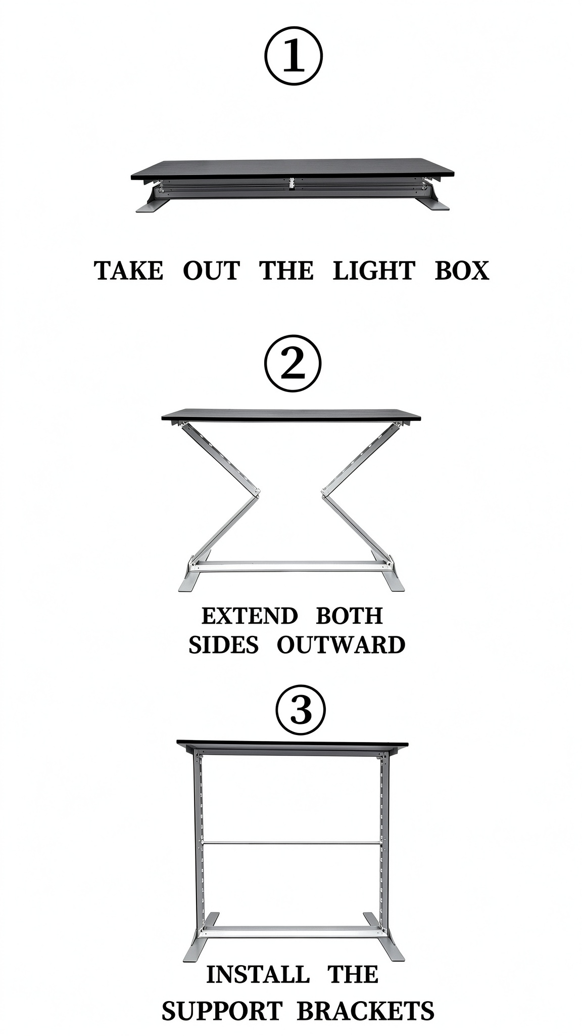 tabletop light box，countertop display riser