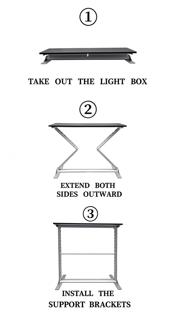 tabletop light box，countertop display riser
