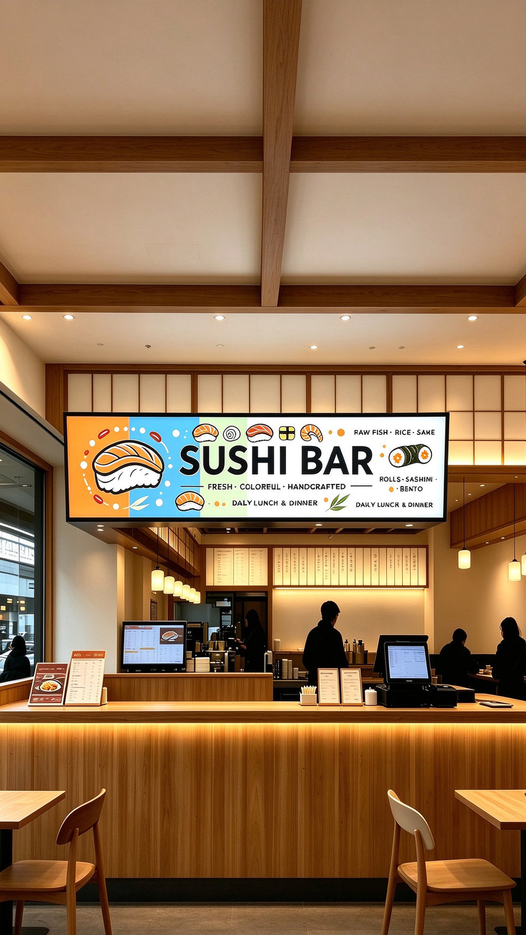 hanging light box，LED menu board