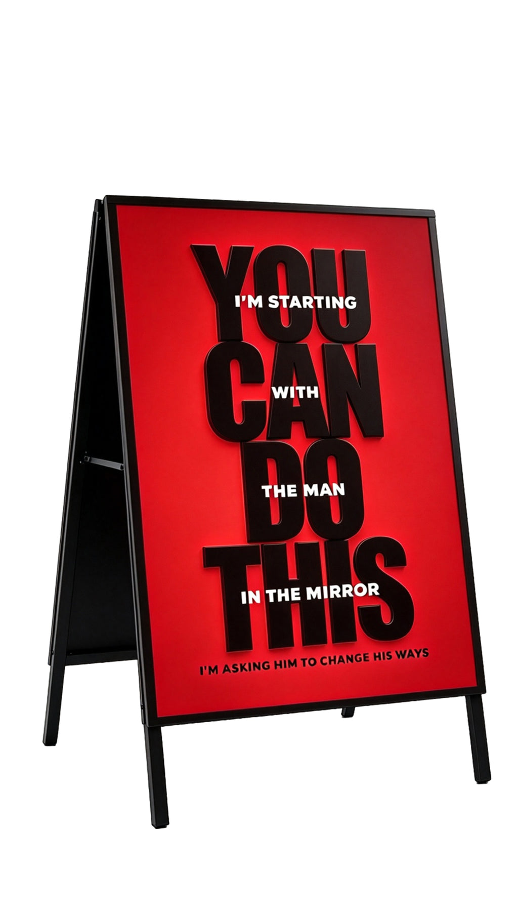 A-frame LED light box, vertical luminous poster sign