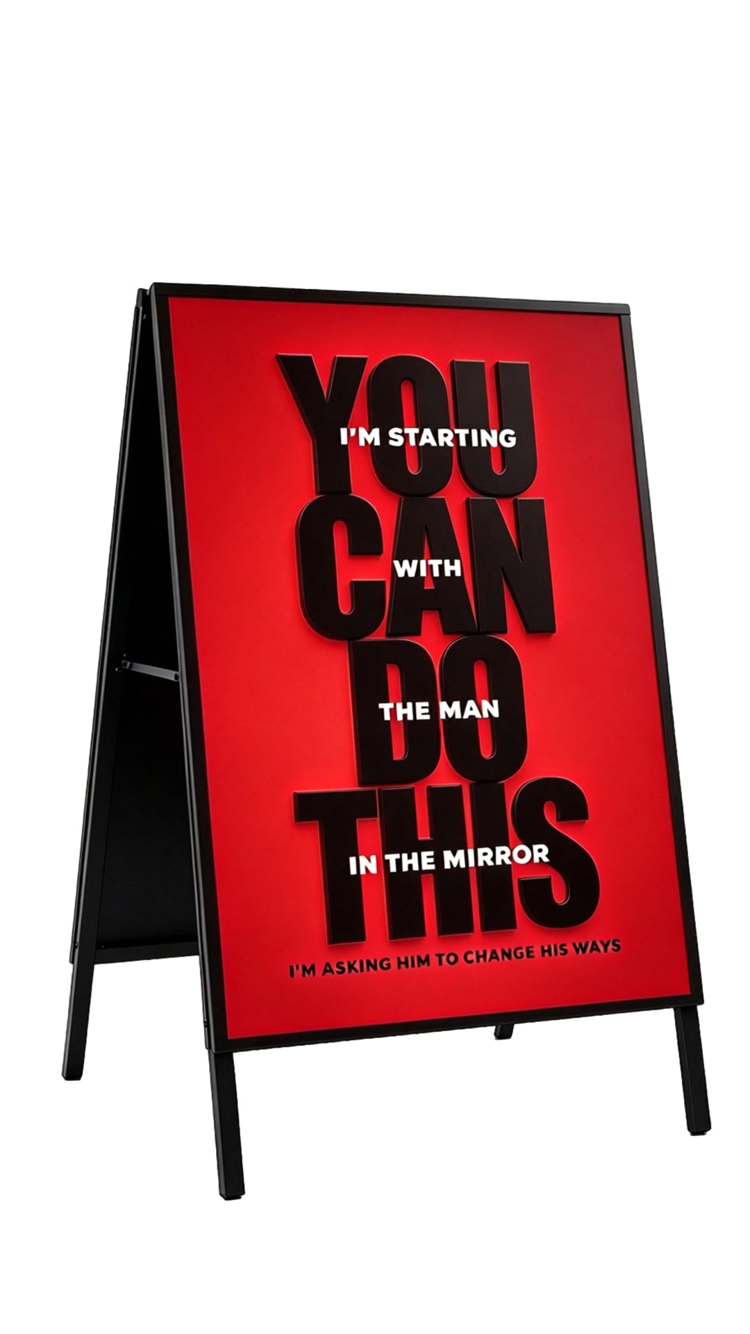 A-frame LED light box, vertical luminous poster sign