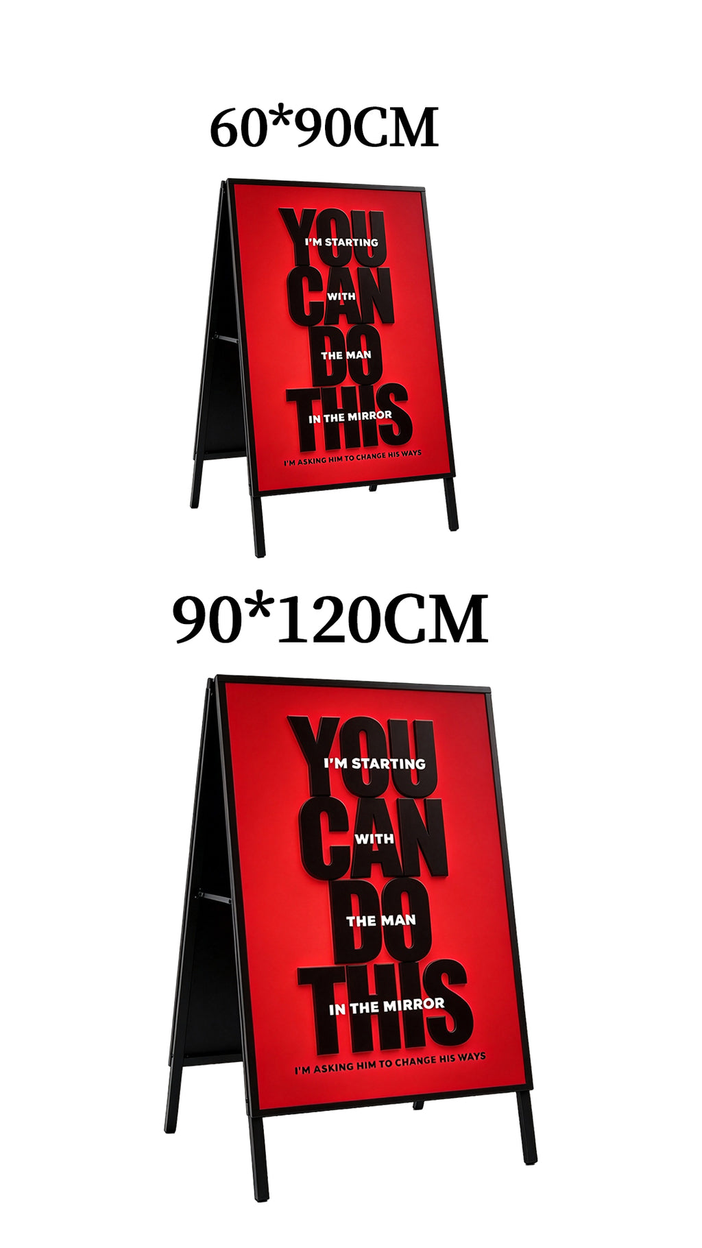 A-frame LED light box, vertical luminous poster sign