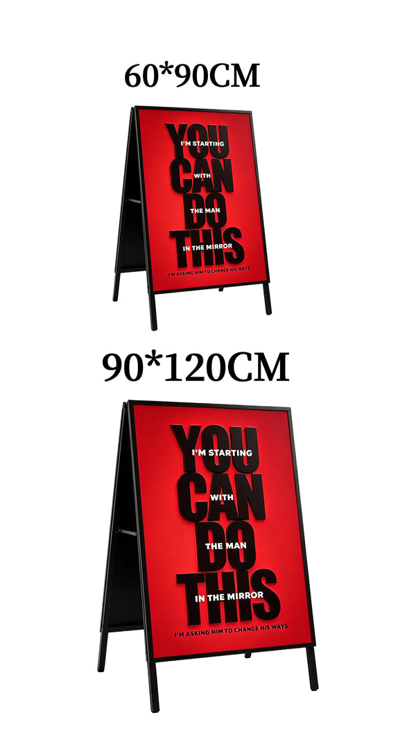 A-frame LED light box, vertical luminous poster sign