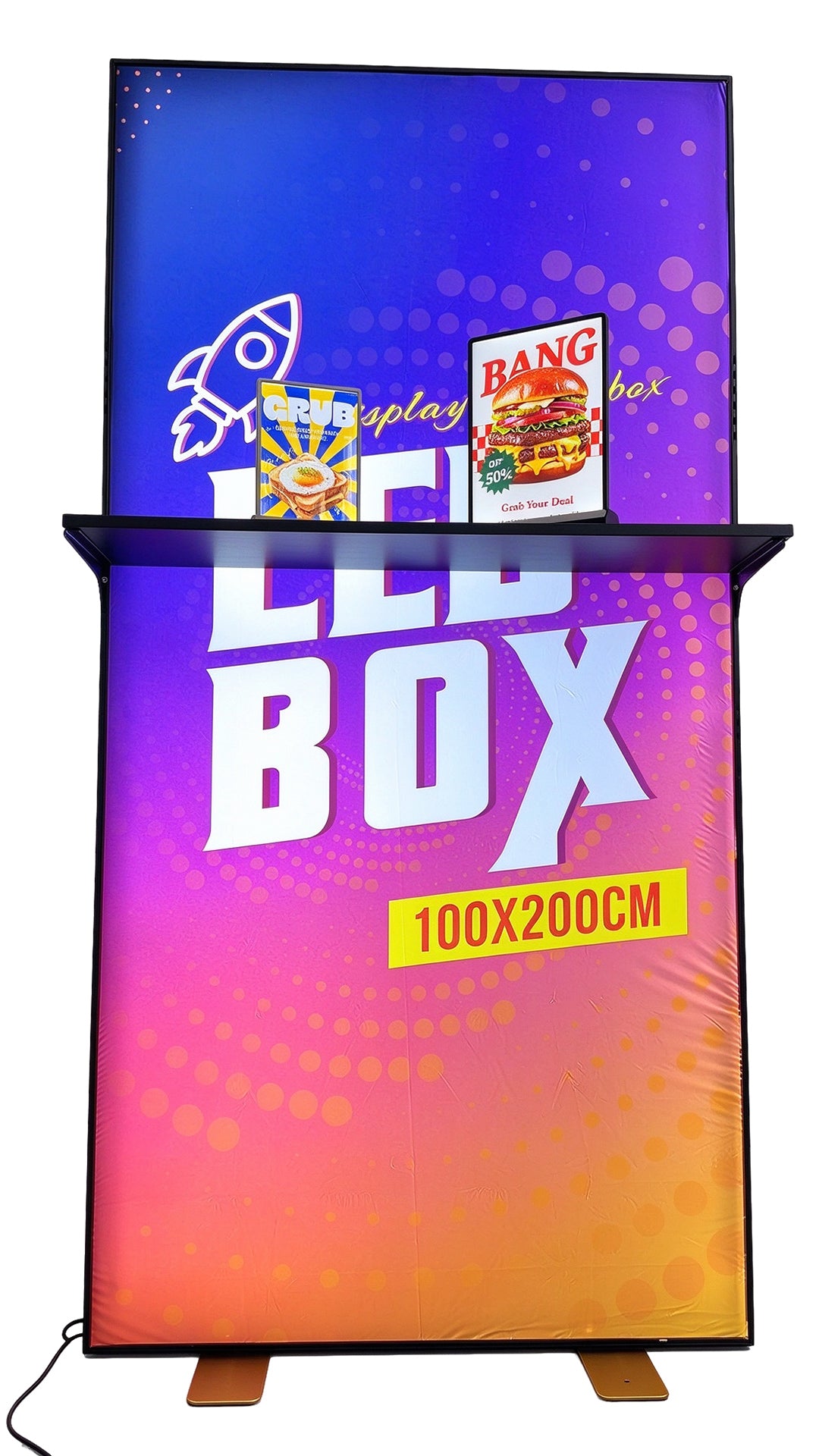 pop up light box display wall，toolless trade show booth wall
