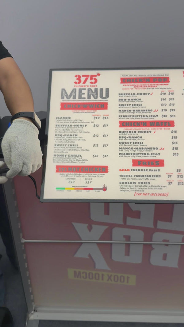 hanging menu light box,menu light box