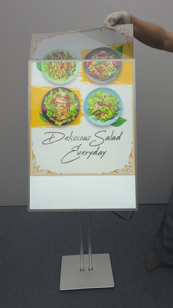 floor sign stand，floor standing sign holder