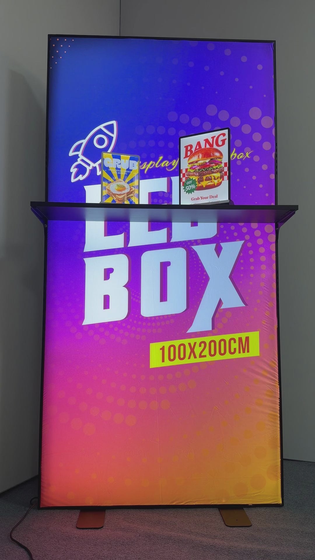 pop up light box display wall，toolless trade show booth wall