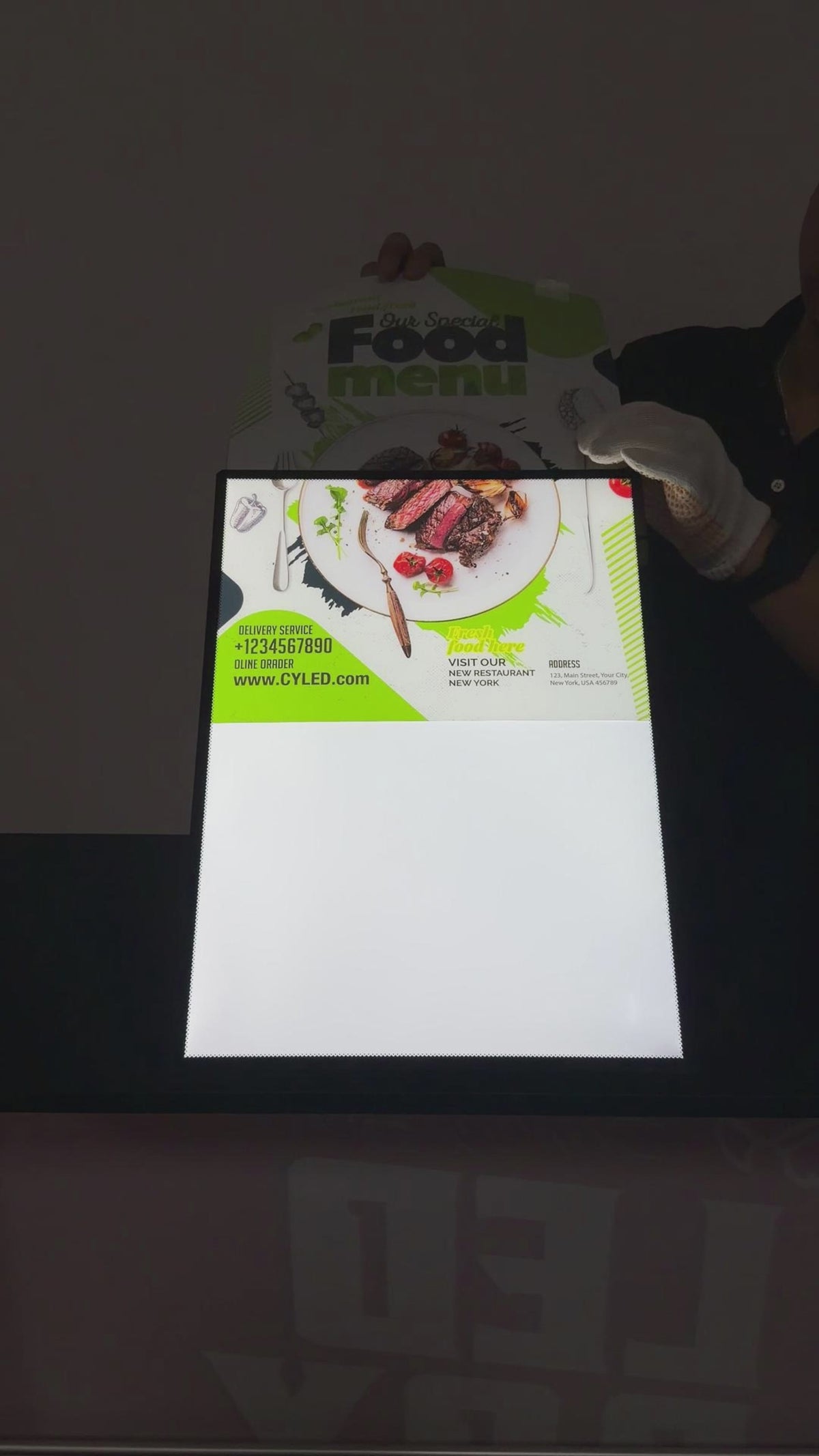 Tabletop LED Light Box，LED Menu Light Box